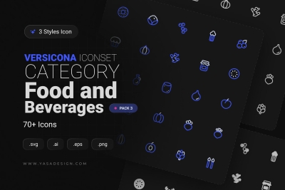 VERSICONA - Food and Beverages Icon Set v3