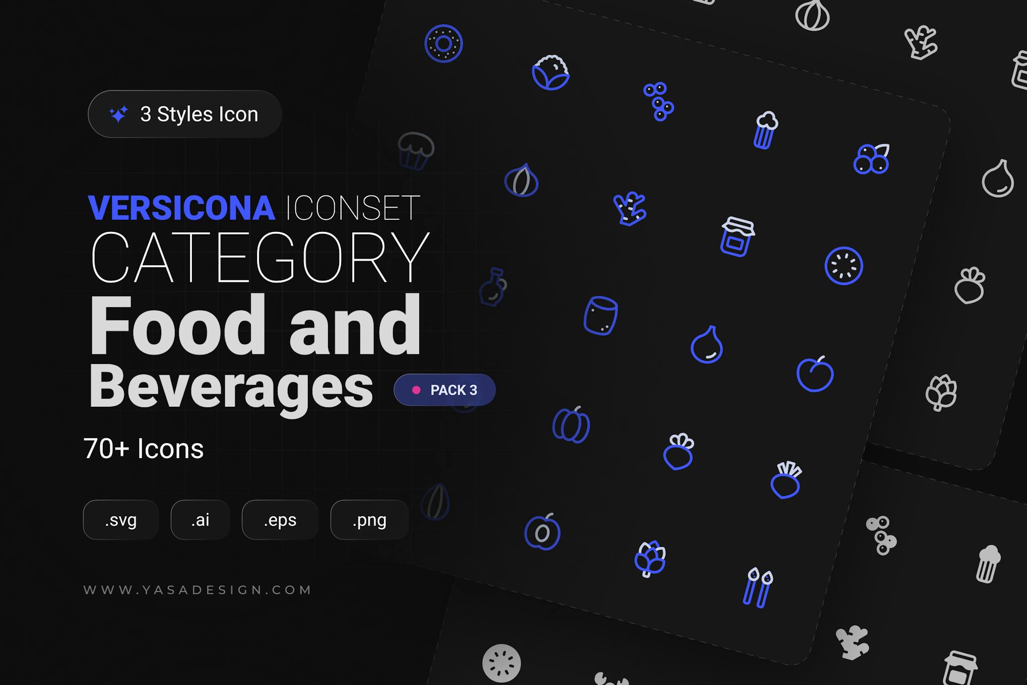 VERSICONA – Food and Beverages Icon Set v3