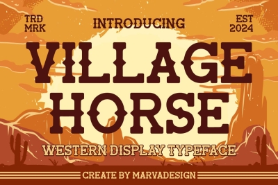 Village Horse - Western Display Font