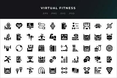 Virtual Fitness Icons