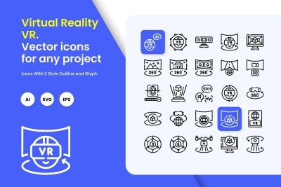 Virtual Reality VR Icons
