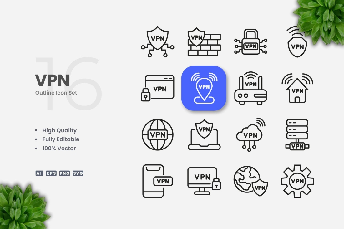 Vpn Outline Icons