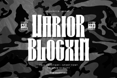 Warior Blogxim - Tall & Military Font
