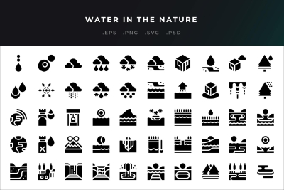 Water In The Nature Icons
