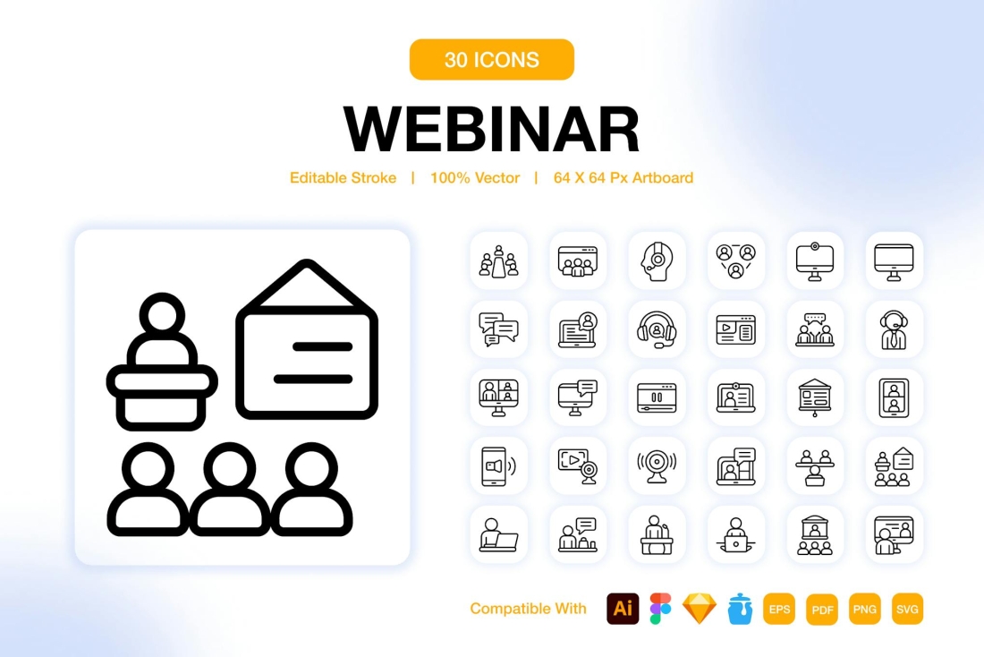 Webinar Icons Pack