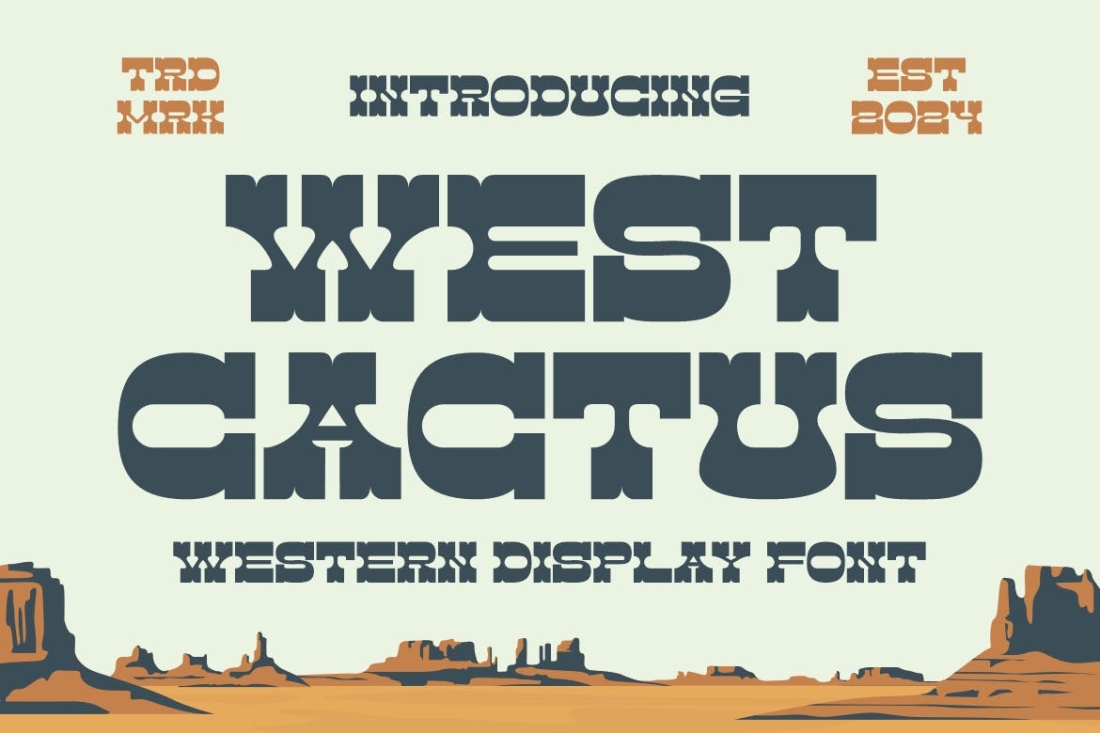 West Cactus - Western Display Font