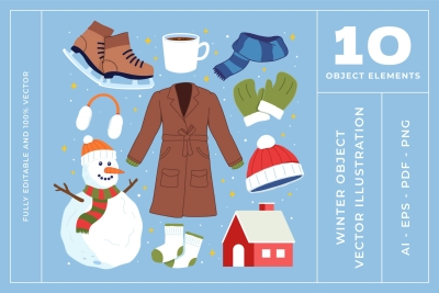 Winter Element Illustration