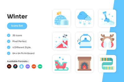 Winter Icons Set