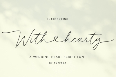 With Hearty - Wedding Heart Script Font