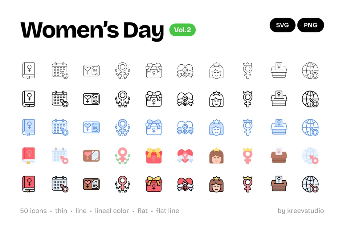 Women's Day Icons Vol. 2