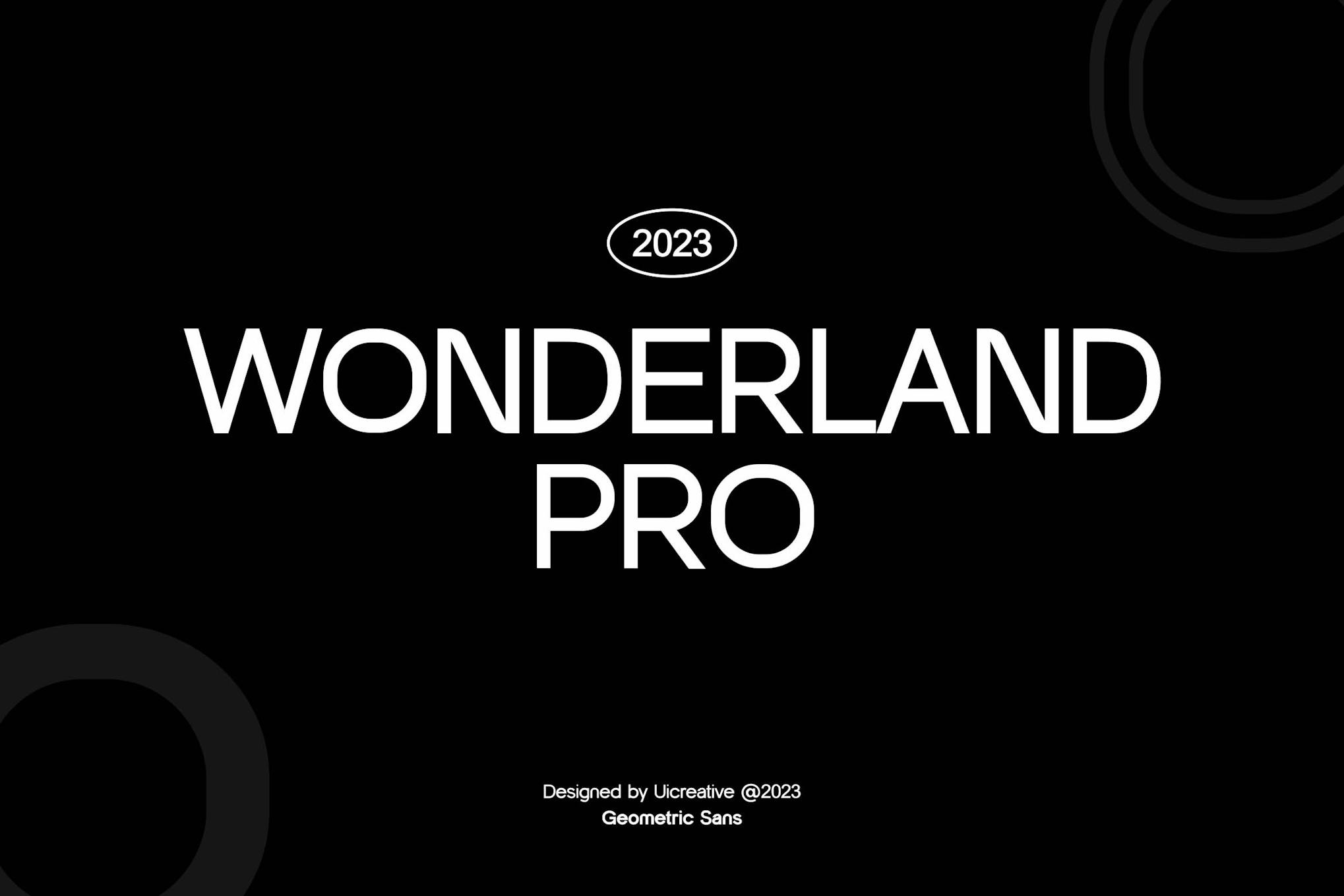 Wonderland Pro Geometric Sans Serif Font