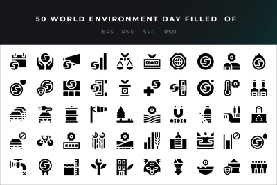 World Environment Day Filled  Of  Icons