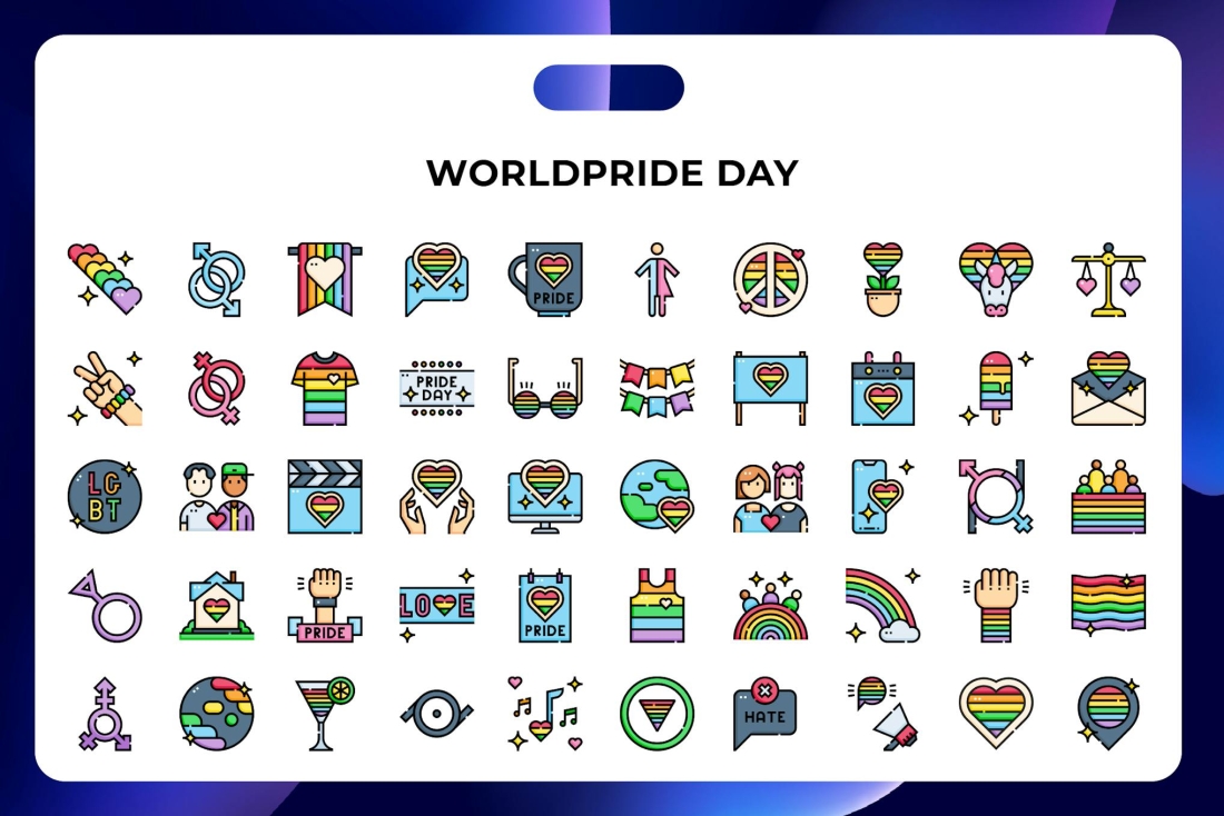 Worldpride Day Icons