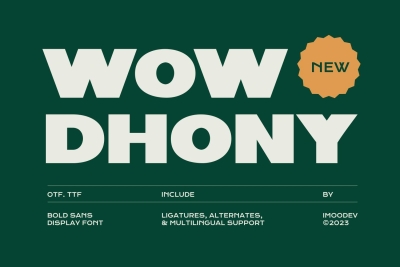 Wow Dhony - Bold Sans