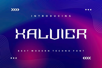 Xalvier - Modern Techno Font