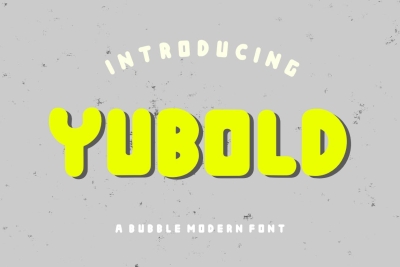 Yubold a Bubble Modern Font