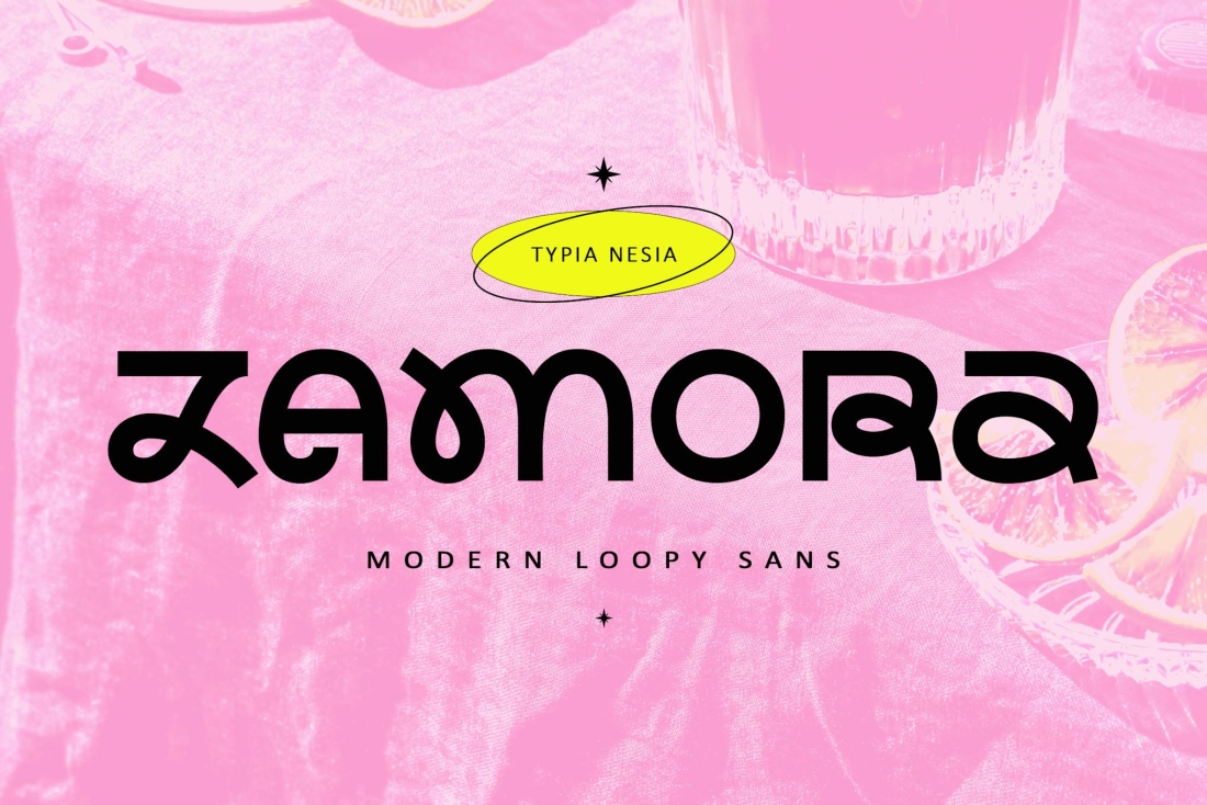 Zamora - Modern and Bold Loopy Sans - Logo Font