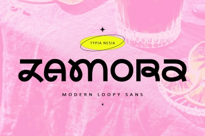 Zamora - Modern and Bold Loopy Sans - Logo Font