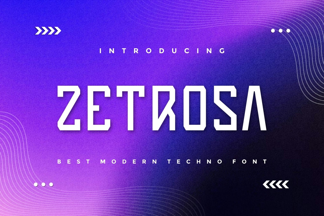 Zetrosa - Modern Techno Font