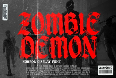 Zombie Demon Metal Horror Display Font