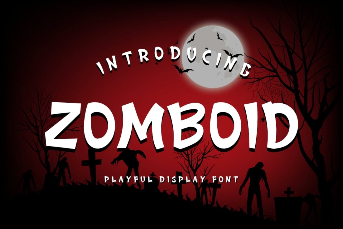 Zomboid - Playful & Horror Font