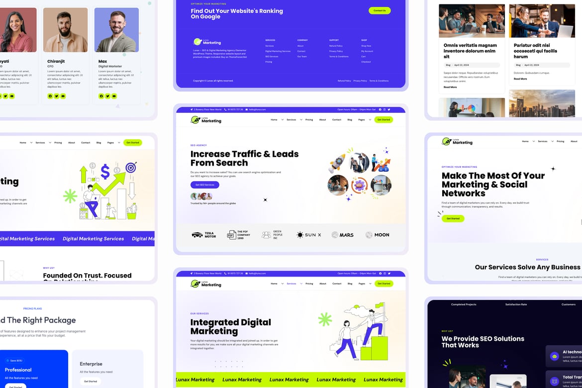 Lunax – Digital Marketing Agency WordPress Theme 7.1