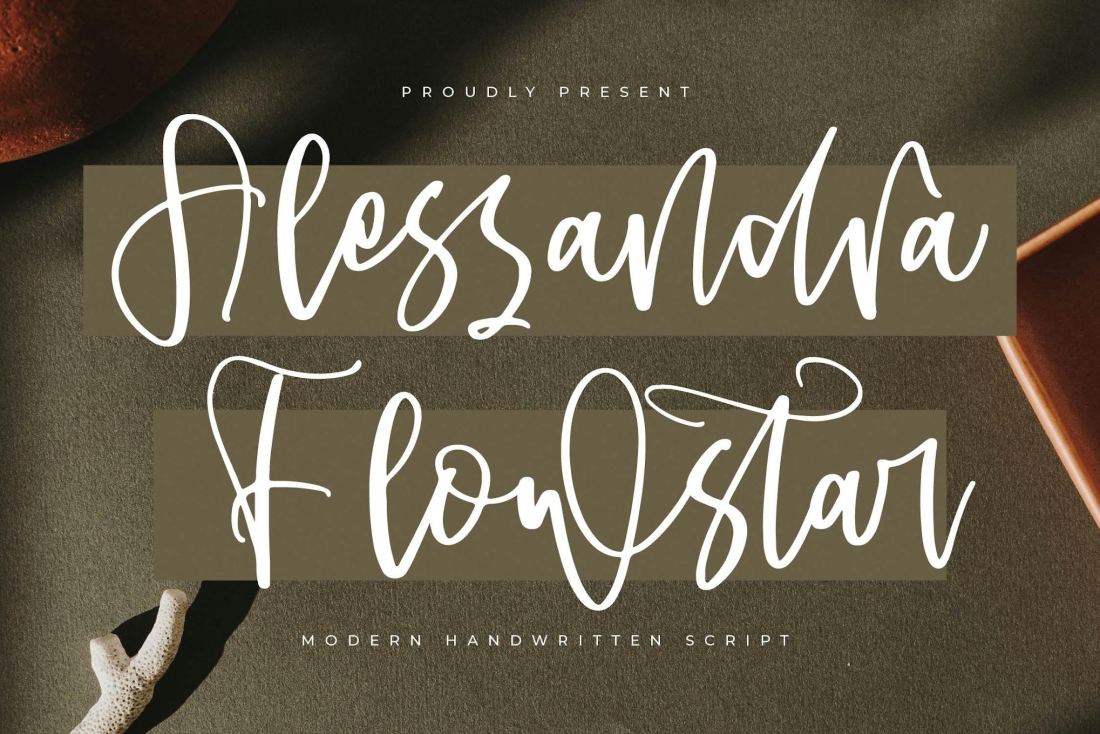 Alessandra Flowstar Modern Handwritten Script
