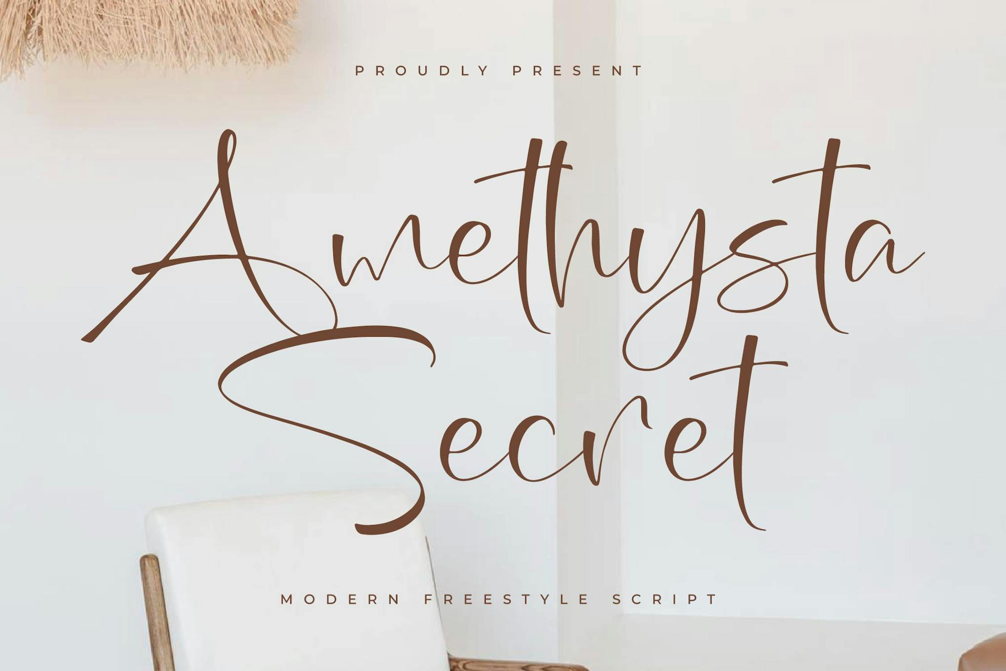 Amethysta Secret Modern Freestyle Script