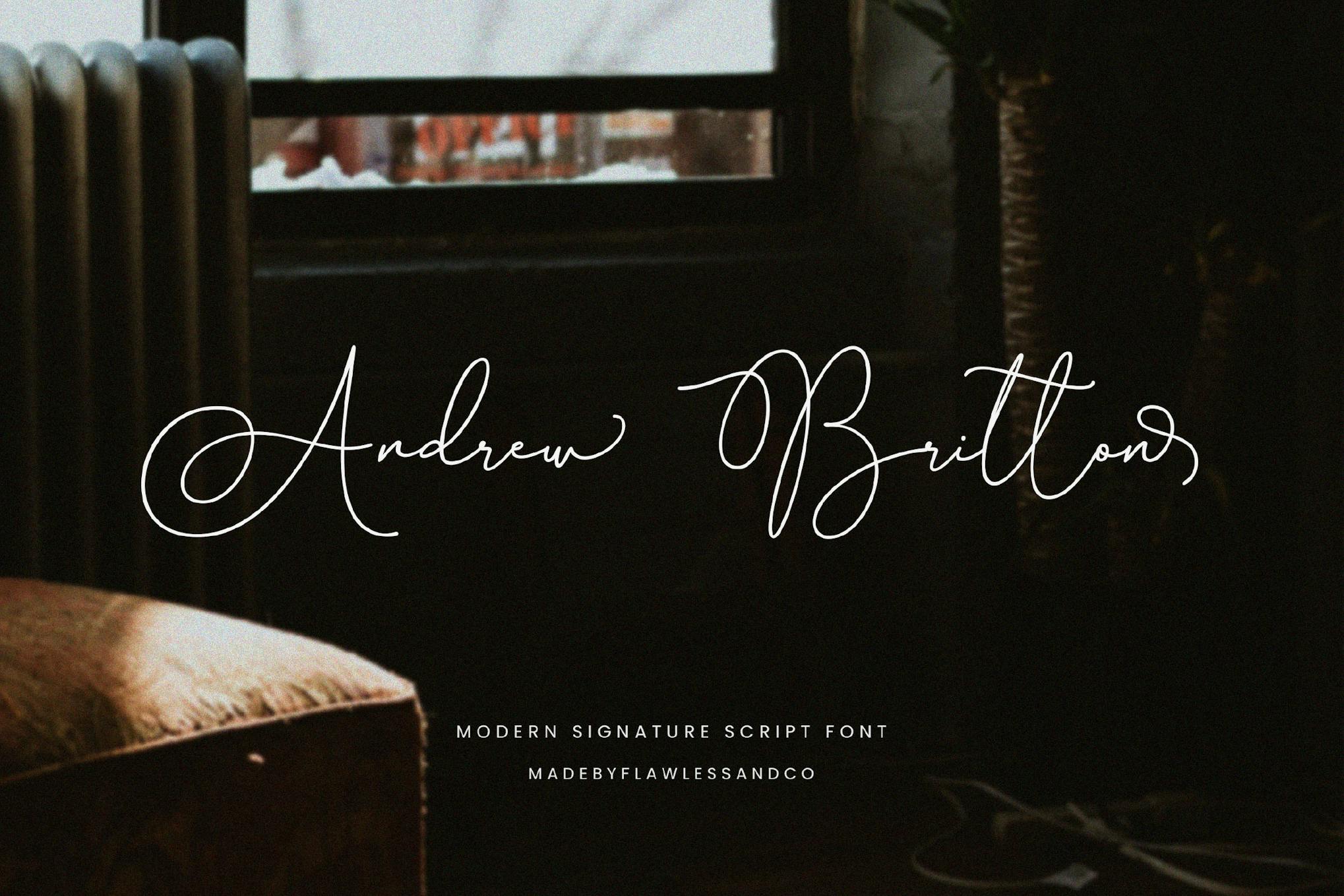 Andrew Britton – Wedding Script Font