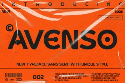 Avenso - New Sans Serif Typeface with Unique Style