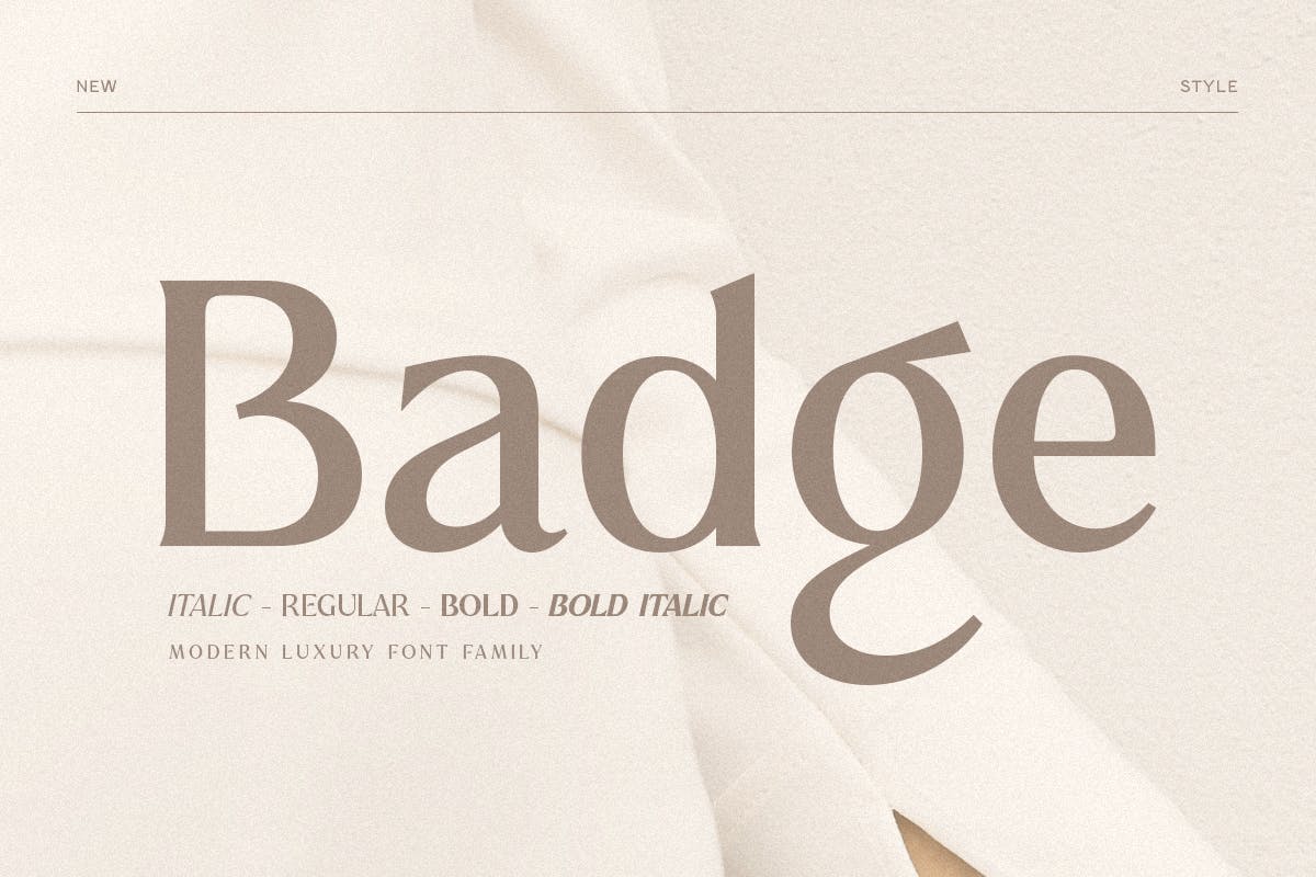 Badge – Modern Luxury Font Family