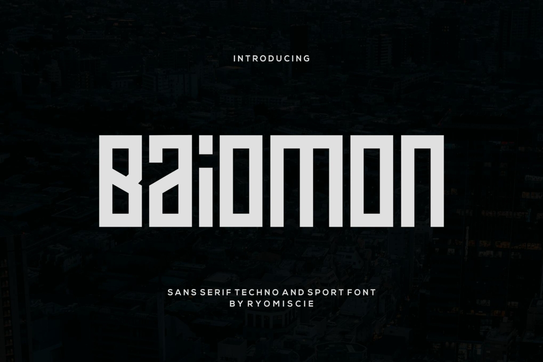 Baiomon - Sans Serif Techno And Sport Font