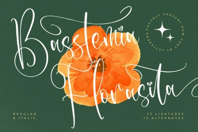 Basstemia Florasita Handwritten Font