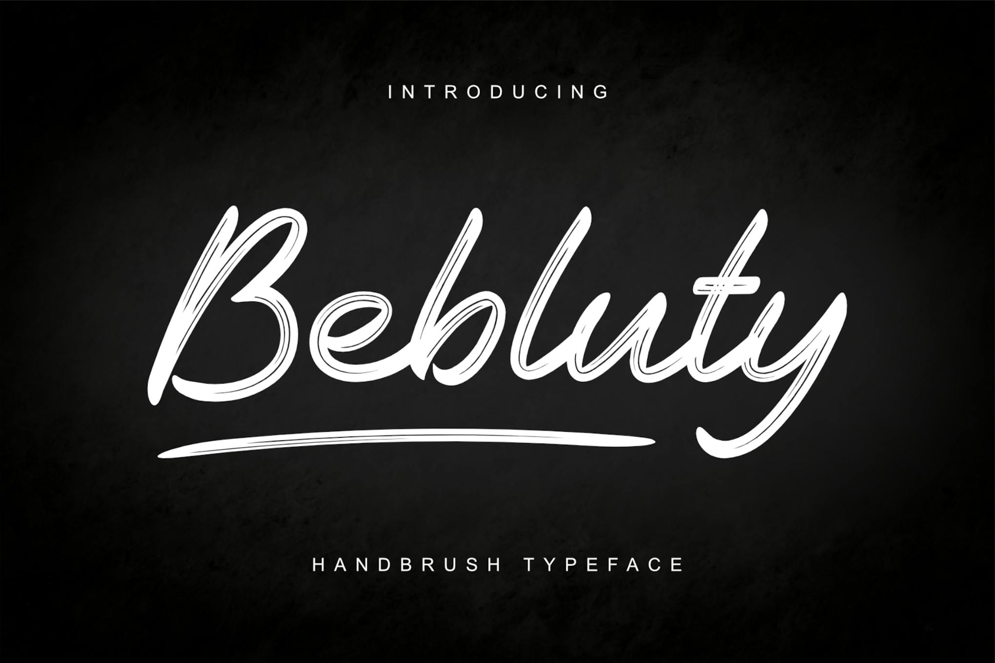 Bebluty – Handbrush Typeface
