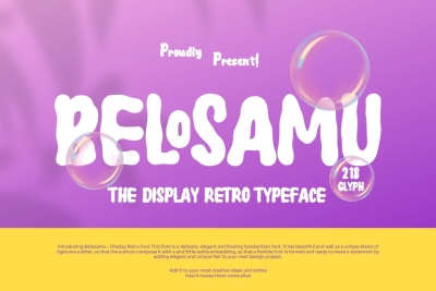 Belosamu - Dipslay Retro Font