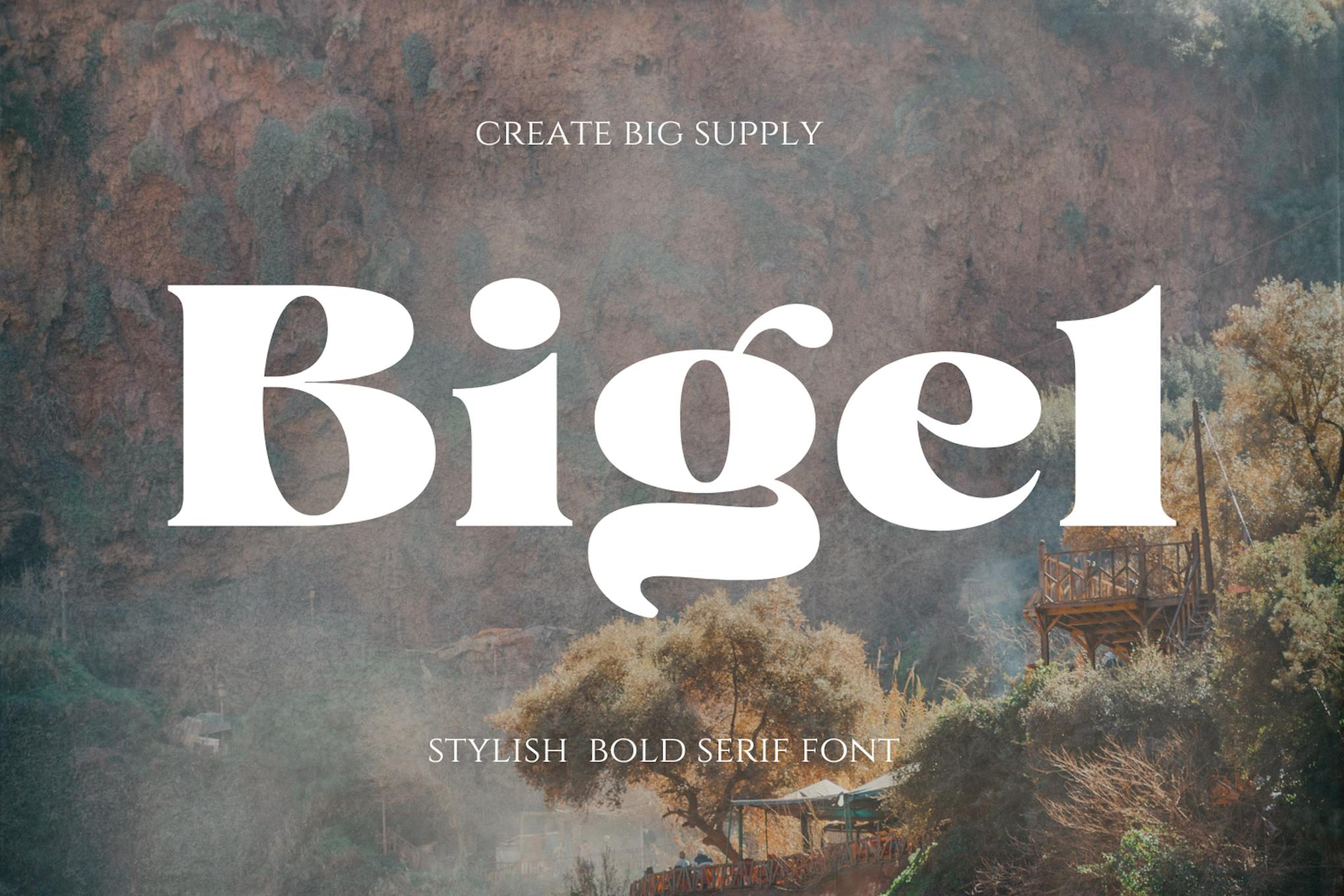 Bigel – Stylish Bold Serif Display Font