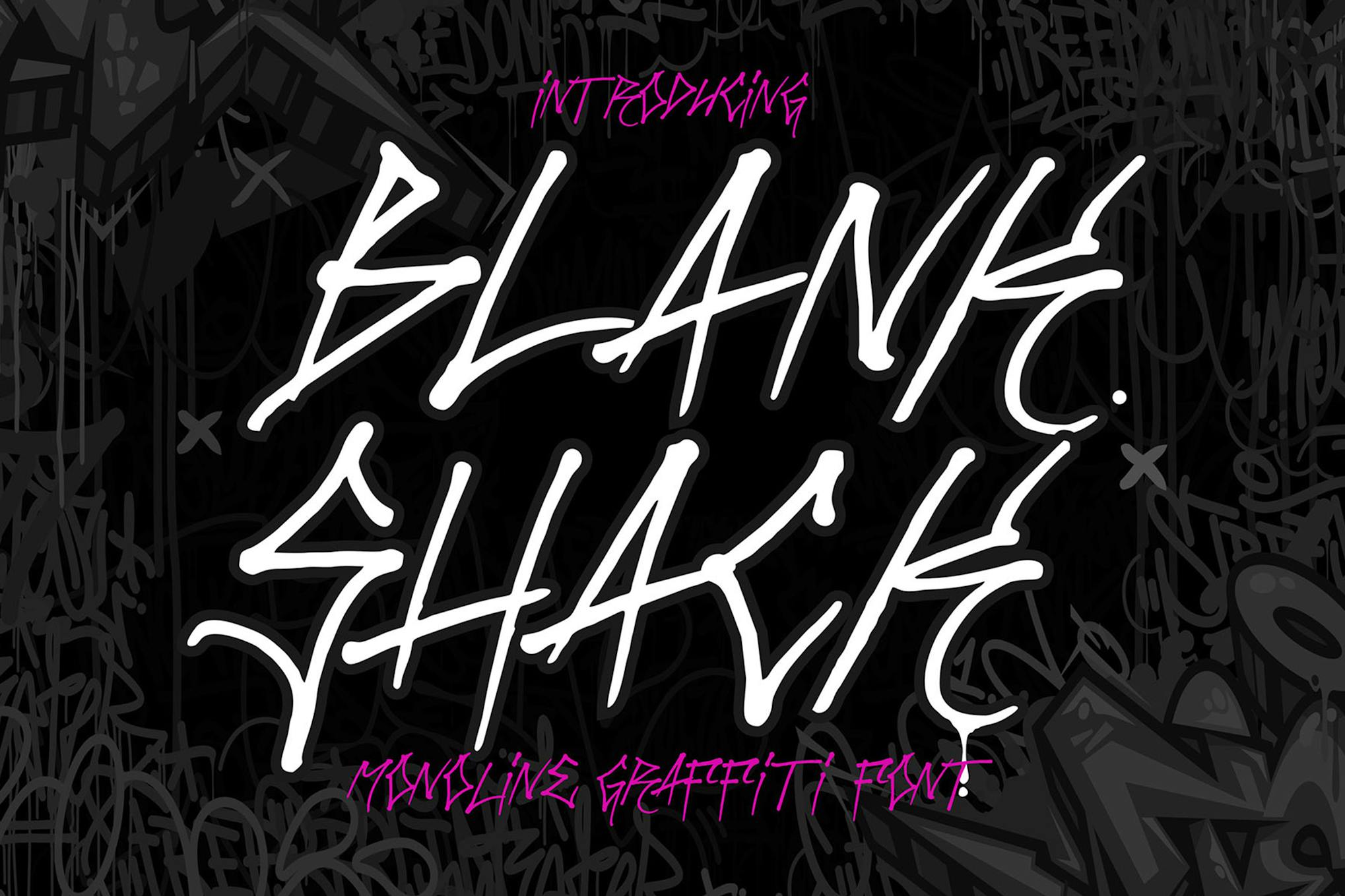 Black Shack – Monoline Graffiti Font