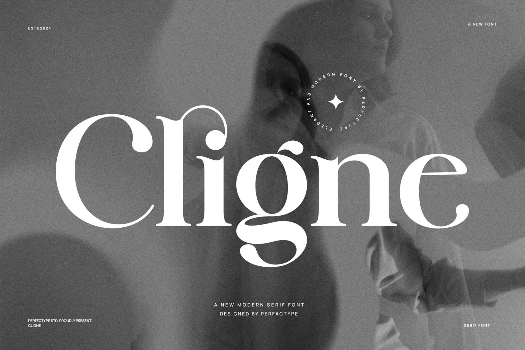 Cligne Modern Elegant Serif Font Typeface