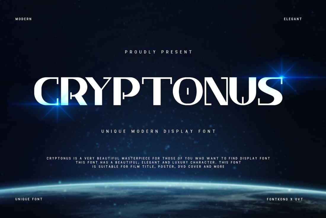 Cryptonus - Unique Modern Display Font
