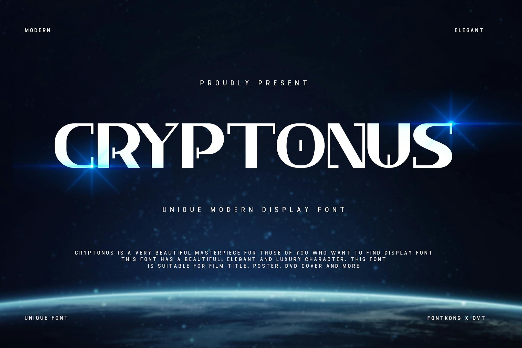 Cryptonus – Unique Modern Display Font