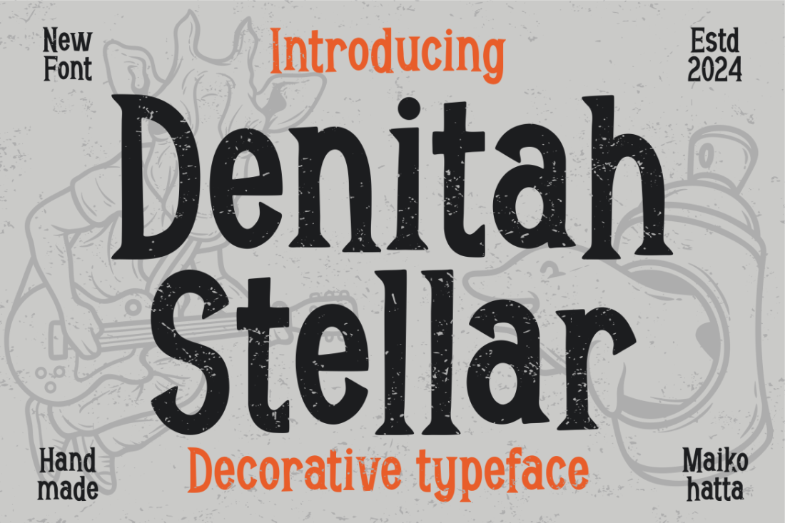 Denitah Stellar - Decorative Typeface