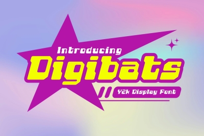 Digibats - Y2k Display Font