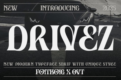 Drivez-New Modern Serif Typeface with Unique Style