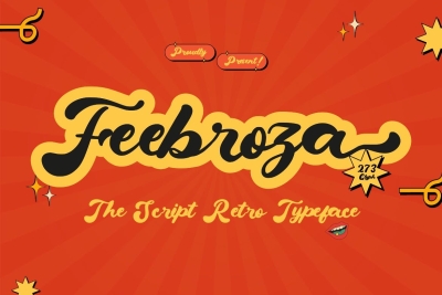 Feebroza - Script Retro Font