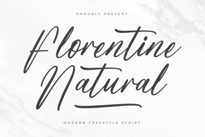 Florentine Natural Modern Freestyle Script