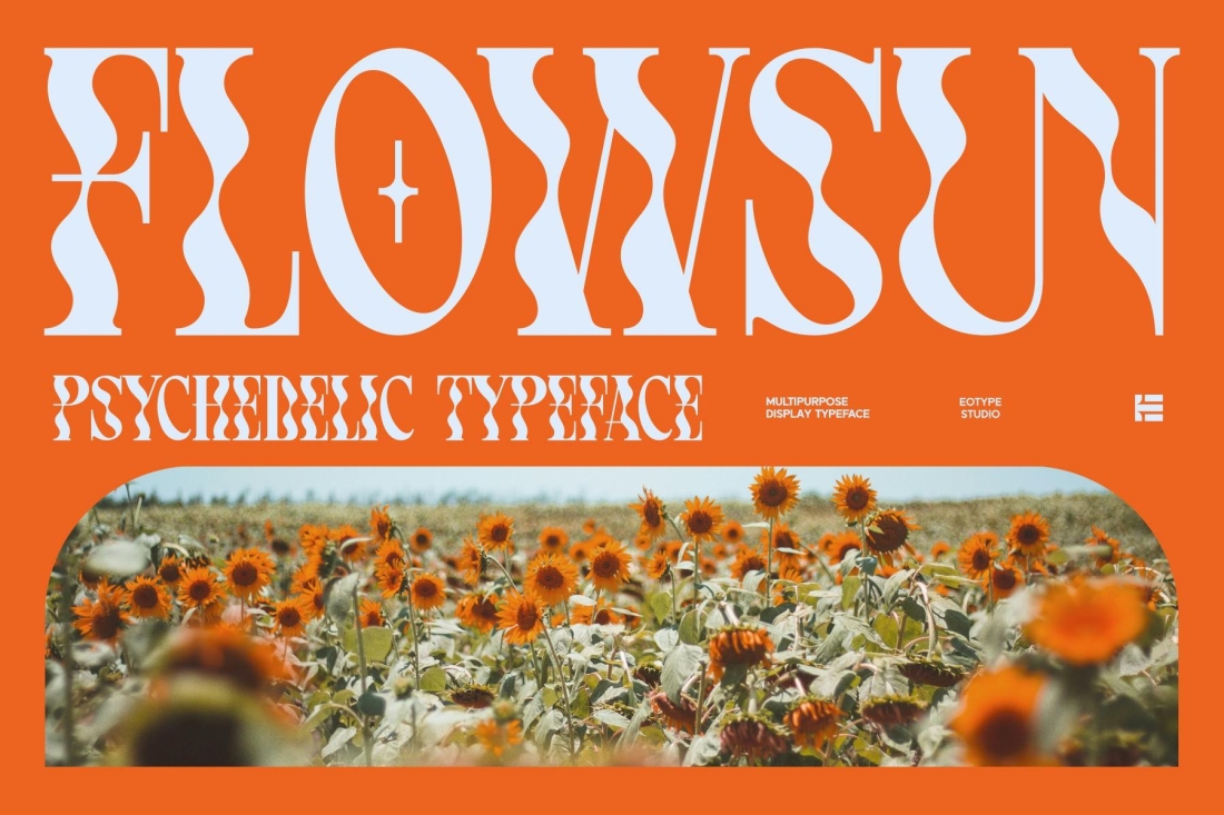 Flowsun | Psychchedelic Serif Font