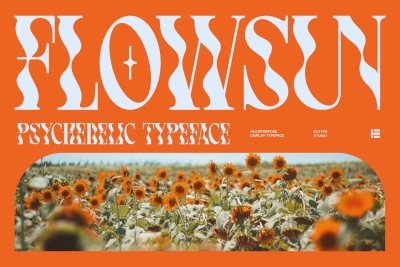 Flowsun | Psychchedelic Serif Font