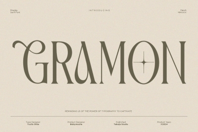 Gramon - Elegant Condensed Display Serif Font