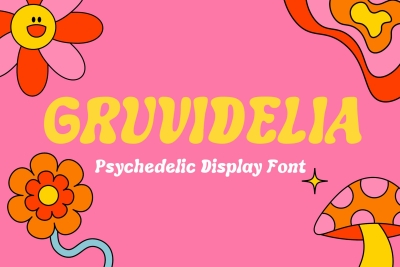 Gruvidelia - Psychedelic Display Font