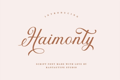 Haimonty Modern Script Font